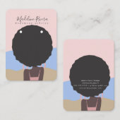 女性手作り職人イヤリングディスプレイカード コーリングカード (正面/裏面)