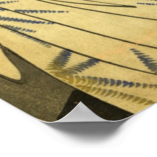 女性払拭顔 ポスター (角)