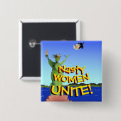 女性扱いにくアンチトランプバイデン氏ハリス投票2020 缶バッジ (正面&裏面)