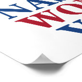 女性扱いにく投票アメリカ国旗フェミニスト政治 ポスター (角)