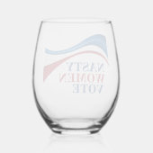 女性扱いにく投票フェミクールニスト ステムなしワイングラス (裏面)