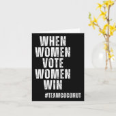 女性投票ウィメンズウィンカマラハリスチームココナッツ20 カード (黄色い花)