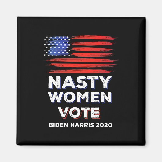 女性投票バイデン氏ハリス2020アメリカ国旗の贈り物 マグネット (正面)