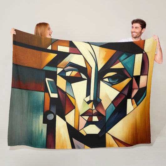 女性抽象芸術モダン絵画ズ フリースブランケット (インサイチュ)