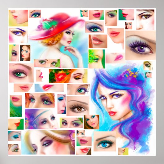 女性抽象芸術照合 ポスター (正面)