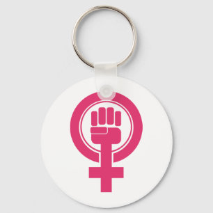 女性拳のレジスト記号 キーホルダー