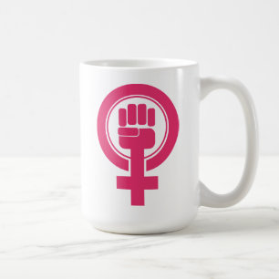 女性拳のレジスト記号 コーヒーマグカップ