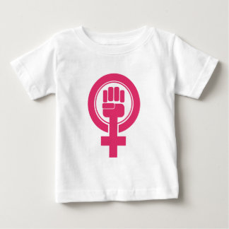 女性拳のレジスト記号 ベビーTシャツ