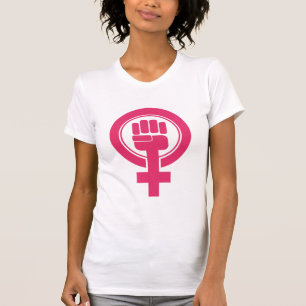 女性拳のレジスト記号 Tシャツ