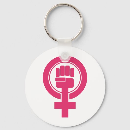 女性拳レジスタシンボル キーホルダー (正面)