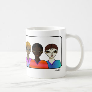 女性揃い。マグ コーヒーマグカップ