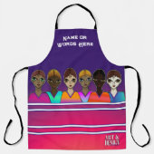 女性揃えオールオーバープリント エプロン (正面)