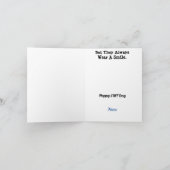 女性救急医療隊員EMT日グリーティングカード カード (内部)