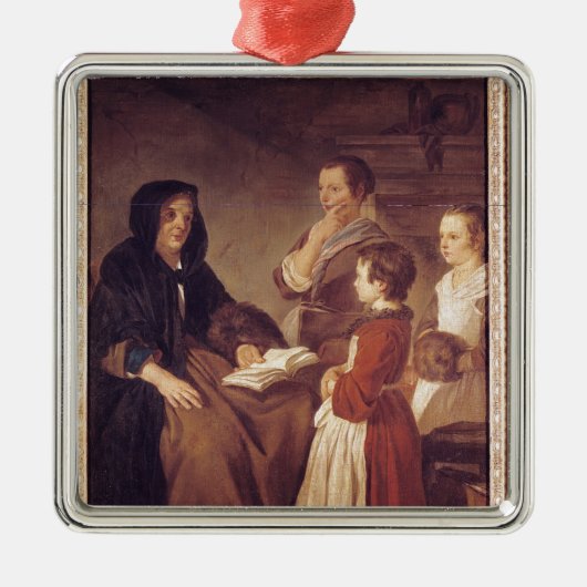 女性教師 メタルオーナメント (正面)