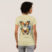 女性数々ののTシャツをバターリーに二色のオーワ Tシャツ (裏面フル)