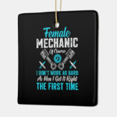 女性整備士 セラミックオーナメント (左)