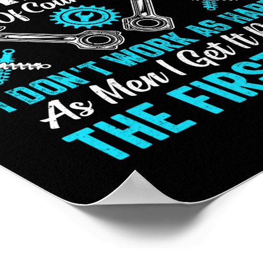 女性整備士 ポスター (角)