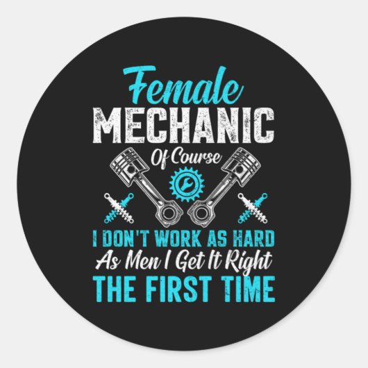 女性整備士 ラウンドシール (正面)