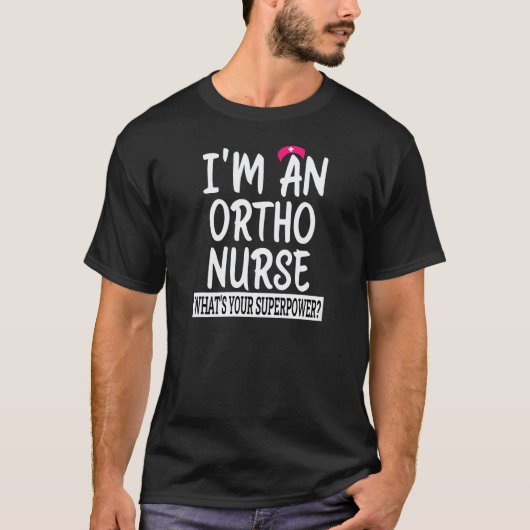 女性整形外科看護師 看護学校 & 医療に感謝 Tシャツ (正面)