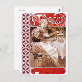 女性料理アルフォンスミュシャ ポストカード (正面/裏面)