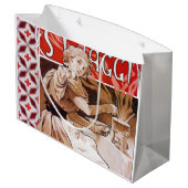 女性料理アルフォンスミュシャ ラージペーパーバッグ (裏面アングル)