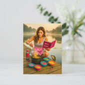 女性料理グリッター波止場 シーズンポストカード (スタンド正面)