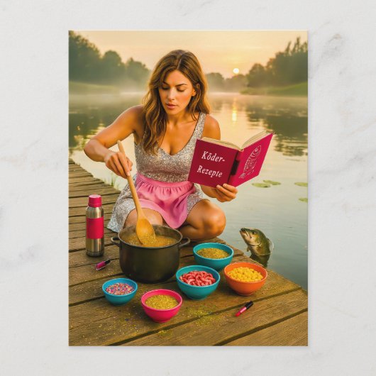 女性料理グリッター波止場 シーズンポストカード (正面)