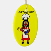 女性料理漫画 セラミックオーナメント (右)