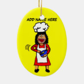 女性料理漫画 セラミックオーナメント (裏面)