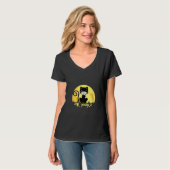 女性新人黒猫ムーンキャット Tシャツ (正面フル)
