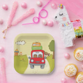 女性旅行バイカー ペーパープレート (パーティー)