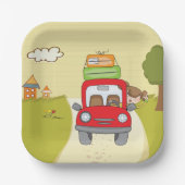 女性旅行バイカー ペーパープレート (正面)