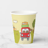 女性旅行バイカー 紙コップ (正面)