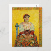 女性日付の要約摘イタリアン要ポートレート ポストカード (正面/裏面)