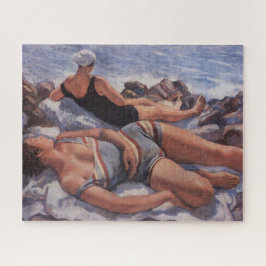 女性日光浴ビーチ(Serebriakova) ジグソーパズル