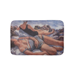 女性日光浴ビーチ(Serebriakova) バスマット