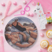 女性日光浴ビーチ(Serebriakova) ペーパープレート (パーティー)