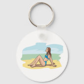 女性日光浴 キーホルダー (裏面)