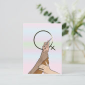 女性日国際的葉書 ポストカード (スタンド正面)