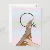 女性日国際的葉書 ポストカード (正面/裏面)