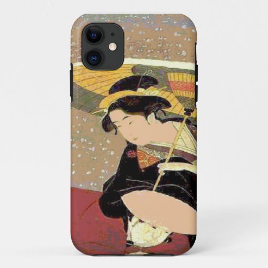 女性日本の顔プリント Case-Mate iPhoneケース (裏面)