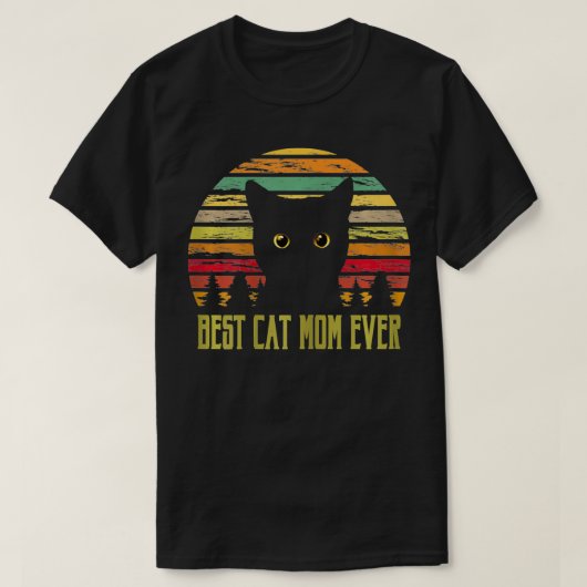 女性最高の猫ママ・エバーヴィンテージ80年代スタイルD Tシャツ (デザイン正面)