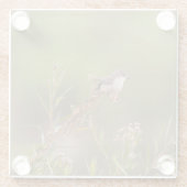 女性朱肉フライキャッチャー ガラスコースター (裏面)