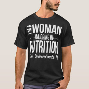 女性栄養士のユーモアあふれるプレゼント 栄養学専攻のギフト Tシャツ
