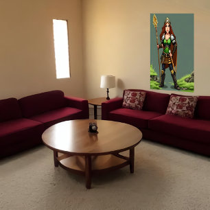 女性格言戦士   AIアートポスター ポスター