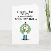 女性楽しむ38歳の誕生日 カード (正面)