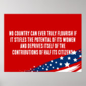 女性権利オバマ引用文カスタム政治 ポスター (正面)
