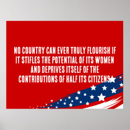 女性権利オバマ引用文カスタム政治 ポスター