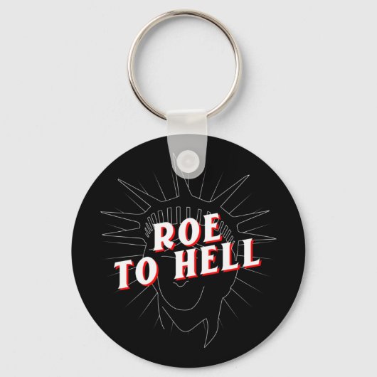 女性権利ローvウェイド | roe to hell keychain キーホルダー (正面)