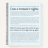 女性権利滞在者真実スピーチ引用文ブルー ノートブック (正面)